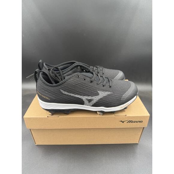 Mizuno Dominant 4 Low Metal Baseball Cleat Men's Size 7 Black/White New In Box - Picture 4 of 6
